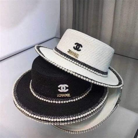 chanel hats gold and silver.